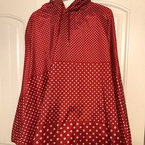 Red and White Boutique Poncho